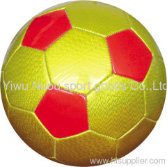 Foam pvc laser leather football soccer ball