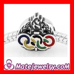 Sterling Silver european Olympics Rings Beads Wholesale