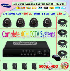 Low Price 4ch CCTV Camera & DVR Systems HT-8104T