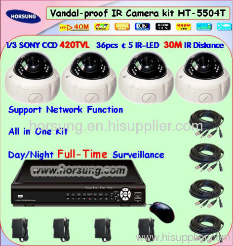 4ch Home Security Surveillance System Kit HT-6204T