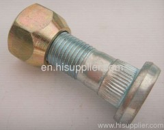 Customized High Strength Zinc Plated Wheel Bolts and Nuts For Tractor auto wheel hub bolt auto fasteners truck hub bolt