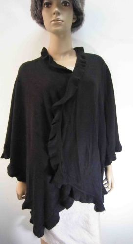 black acrylic woven wrap