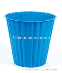 Blue Color Circle Plastic Dustbin