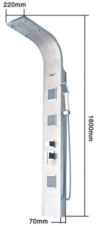 Thermostatic Stainless Steel Shower Panels 3 Body Jetting