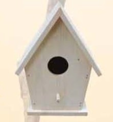 Wooden bird house