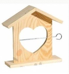 Wooden bird feeder