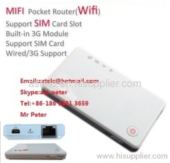 3G Pocket Router (Built-in 3G) 3G SIM Card With Lithium Battery-MH1108