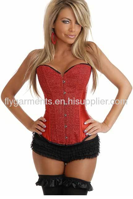 Red Sequin Burlesque Corset Fl4232 Manufacturer From China Fly Way