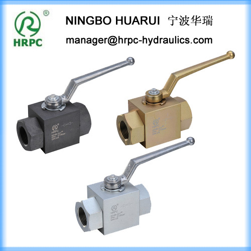 hydraulic 2-way ball valve in male/female thread connection