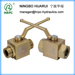High pressure oil application yellow zinc plated hydraulic ball valve