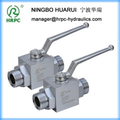 hydraulic 2 way male high pressure ball valves