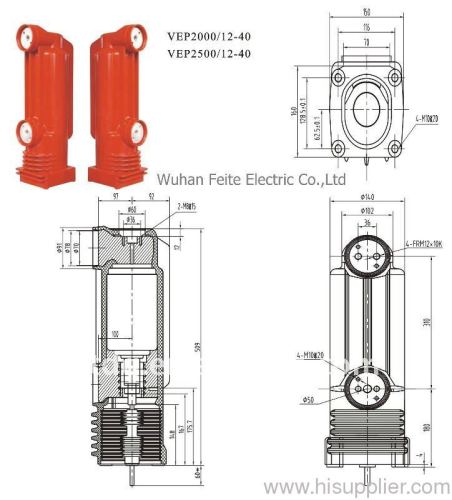 Embedded poles for 12 KV circuit breaker VEP358A