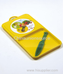 Hot Sale Plastic Chopping Board With Knife