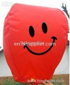 Red smile face sky lanterns, christmas lanterns, wedding lanterns