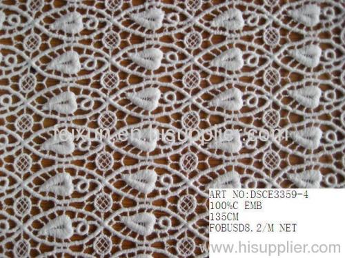 cortton emboridery lace fabric