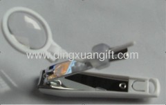 Nail clipper with magnifying glass