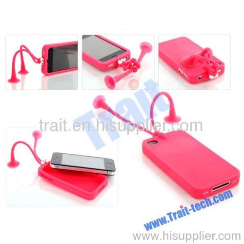 2012 New Golio/GUOGUO/Gampsocleis Inflata Uv Silicone Case for iPhone 4S/iPhone 4 (Red)