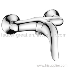 Wall Mounted Single Handle Brass Shower Faucet And Mixer