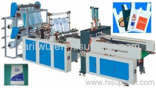 SHXJ-C full automatic T-shirt hot sealing cold cutting bag making machine