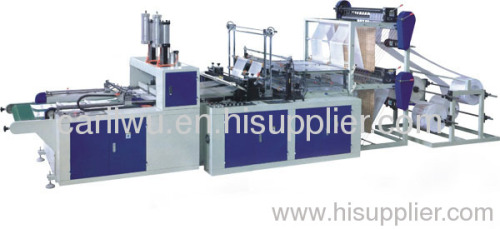 SHXJ-C700 full automatic T-shirt hot sealing cold cutting bag making machine
