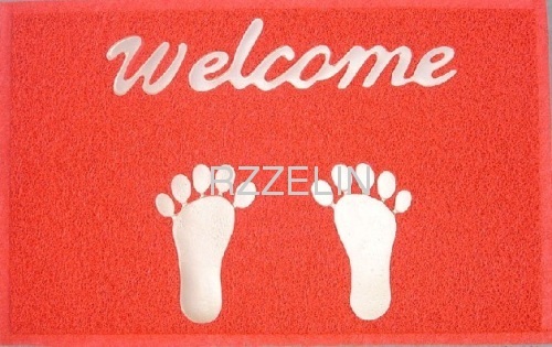 Welcome red outdoor mat