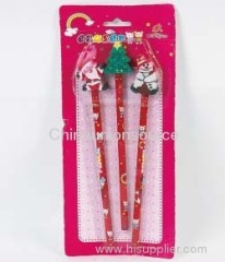 3pcs Pencil Set With Cartoon Eraser