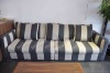 strip color two armrest fabric sofa