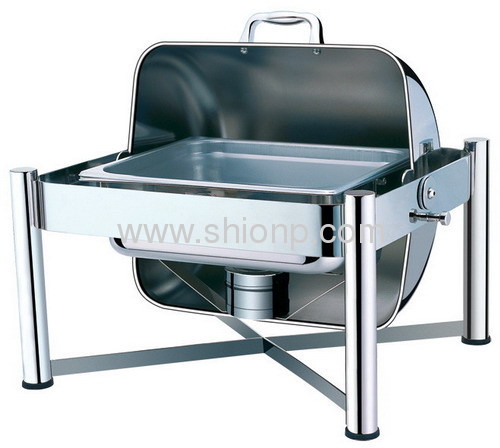 Half size roll top chafing dishes