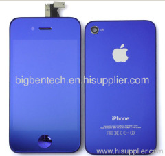 For iphone 4G/4S Colour Plating Mirror LCD Digitizer Back Housing Full Assembly