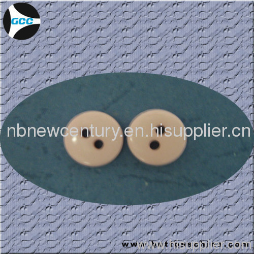 Plastic beige button flate shape