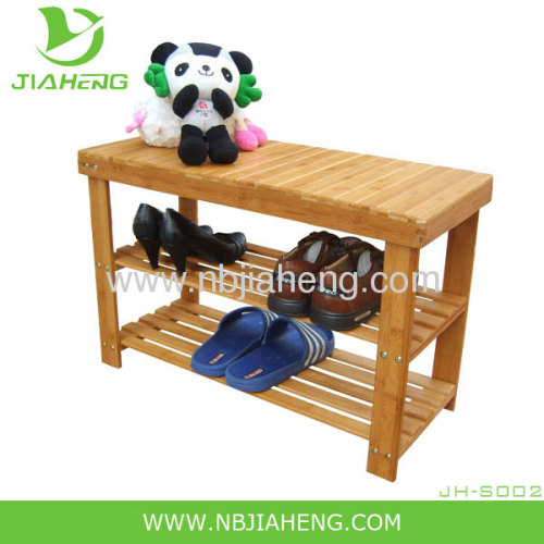 3-level bamboo shoe shelf