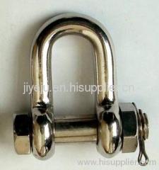 Dee shackle with safe pin