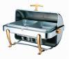 Rectangle roll top chafing dishes