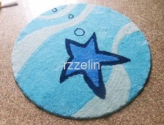 Round acrylic tufted floor mats