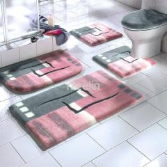 slip resistant acrylic shaggy bathroom mat