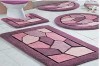 slip resistant acrylic tufted bathroom mats set