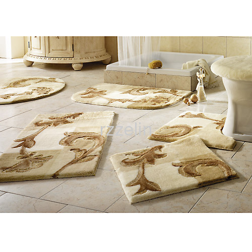 non slip acrylic tuftd bathroom set mat