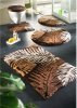 Brown slip resistant acrylic shaggy bathroom set mats