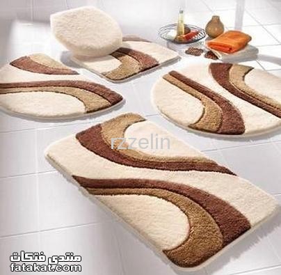 Shaggy set mats for bathroom