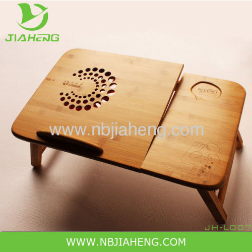 Foldable Bamboo Laptop Cooling Desk For Bed