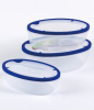 3 pcs Round Plastic Food Container Set