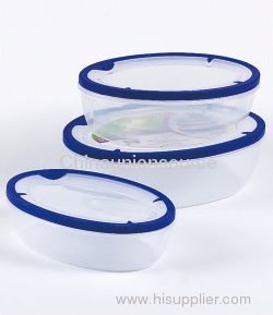 3 pcs Round Plastic Food Container Set