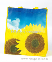 Sunflower Print Folding Shopping Bag