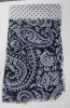 viscose and linen printed woven scarf