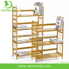 Sustainable Multifunctional Bamboo 3 Shelf Bookcase