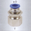 Bulkhead female straight one touch tube fittings