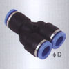 Union Y one touch tube pneumatic fittings