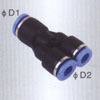 Union Y reducer one touch tube pneumatic fittings