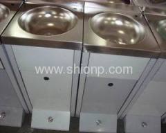 Oblong stainless steel kitchen sink bowl