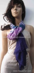 multi color acrylic woven scarf